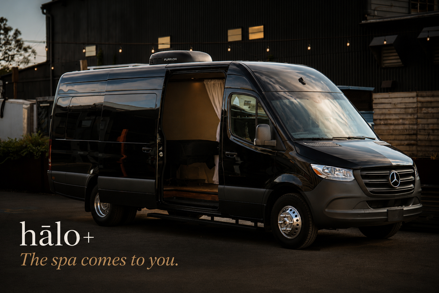 hālo+ luxury Mercedes Sprinter spa van